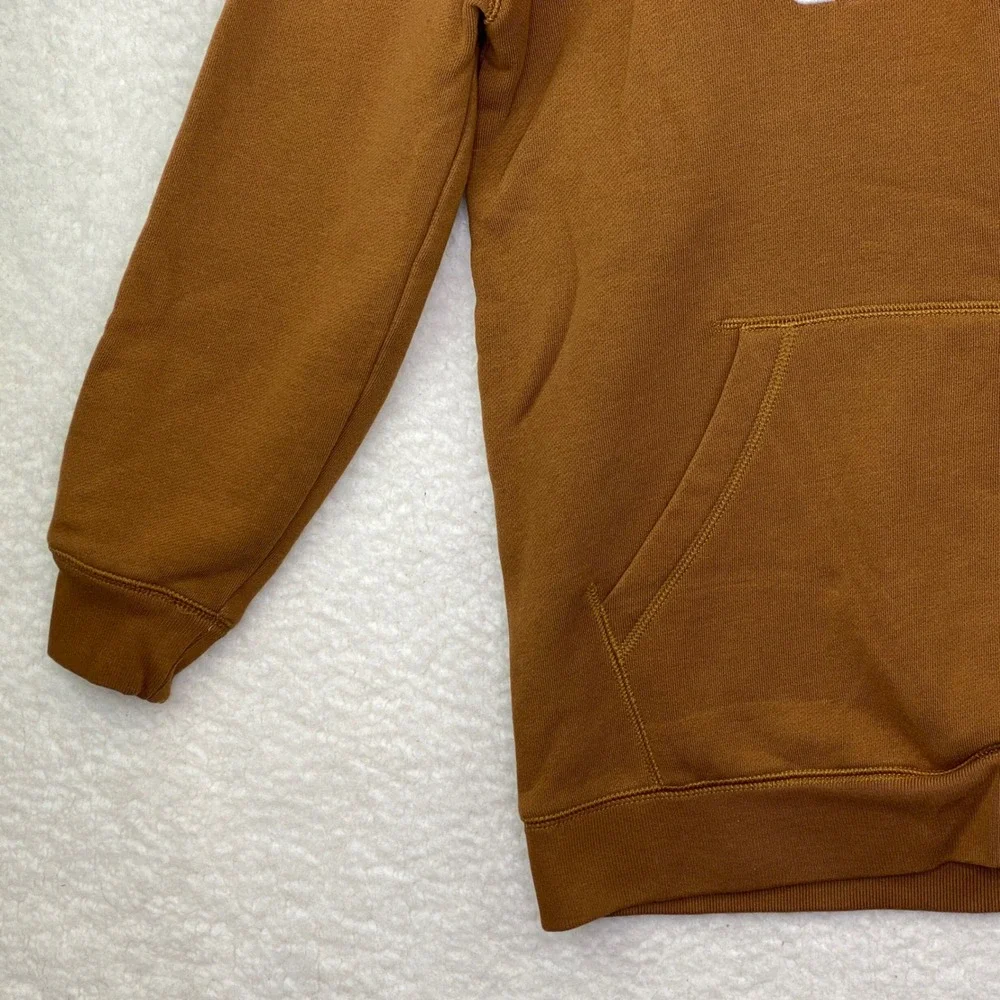 Carhartt Boys Brown Logo Graphic Hooded Sweatshirt Fleece Hoodie‎ Size L 14-16